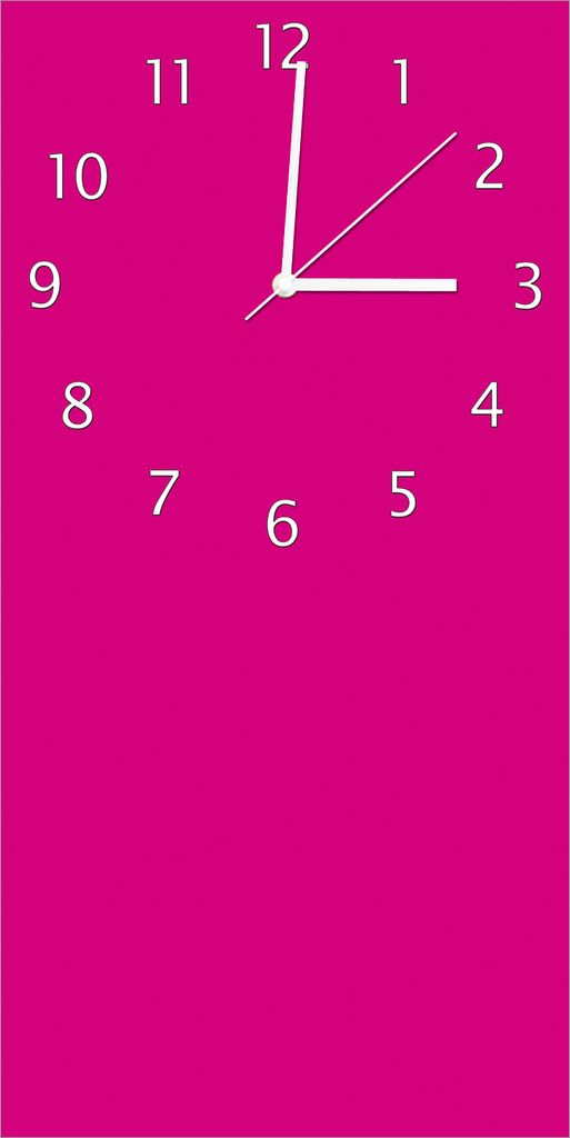 Wallario Design Wanduhr bedruckt, Größe 30 x 60 cm, Motiv: Pink
