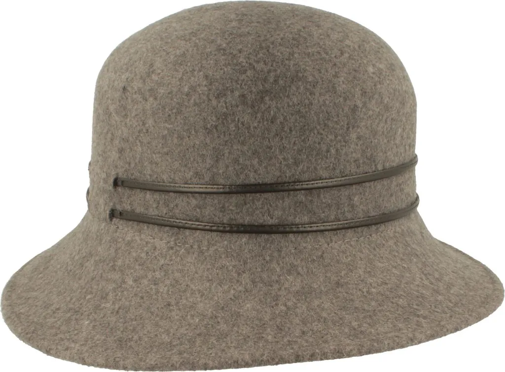 Cappello Lana Hut-Breiter Campana Idrorepellente - Dettagli Pelle Finta