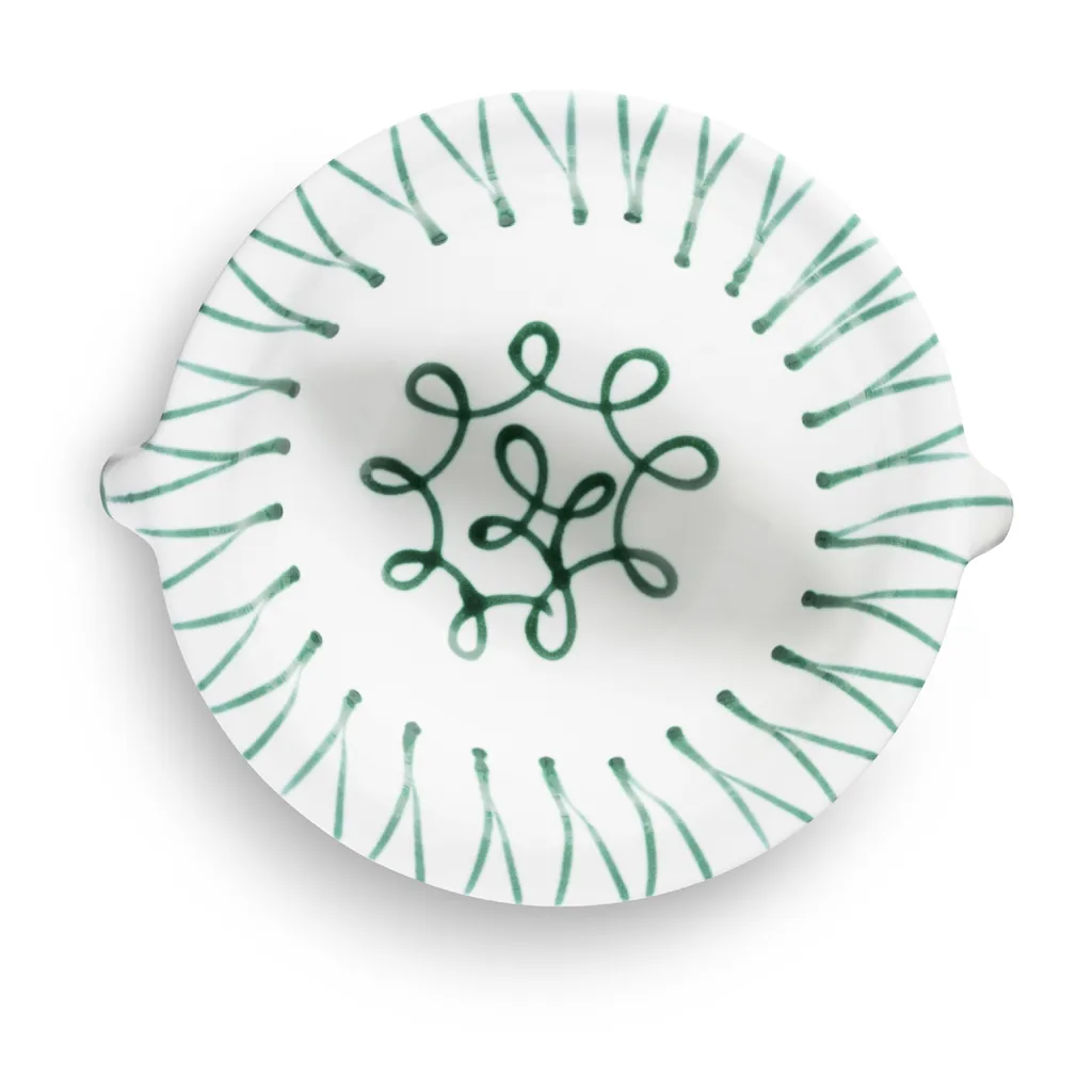 Plat à Salade Gmundner Flammé Vert Weitling Ø 25cm pour Table de Fête