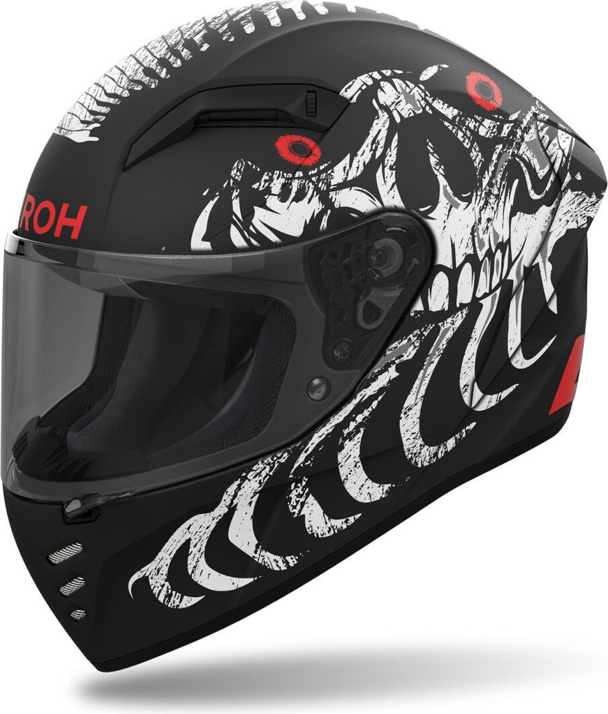 Airoh Connor Myth Helm, schwarz matt/rot/weiß, L (59/60)