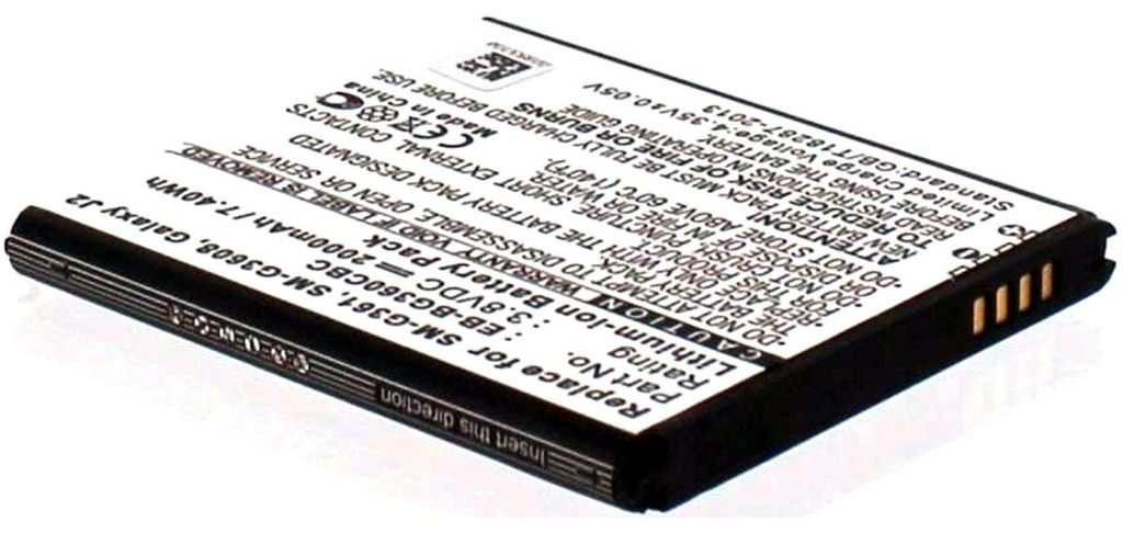 Akku für Samsung SM-G360T1 Li-Ion 3,8 Volt 1800 mAh schwarz.