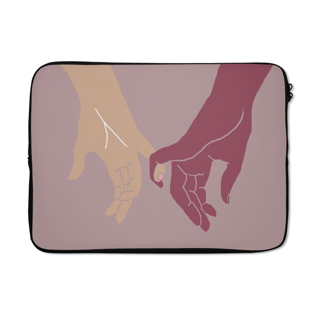 MuchoWow Laptop Hülle 13 Zoll Hände - Farben - Abstrakt - Kunst Laptoptasche - Laptophülle - Sleeve - Rundumschutz