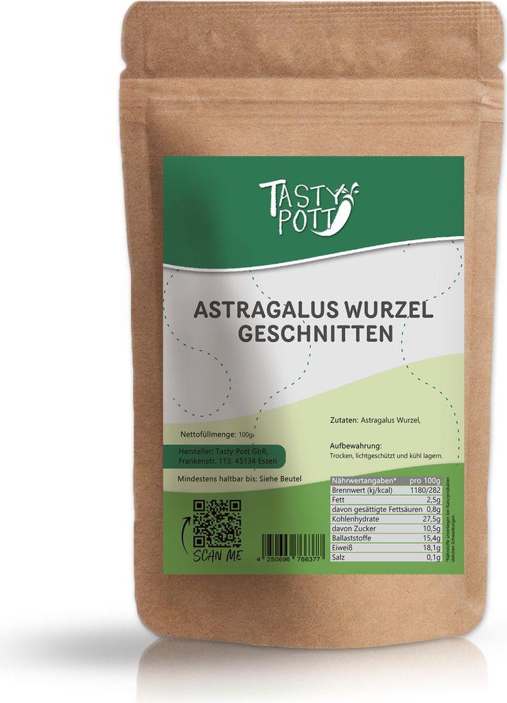 Astragalus Wurzel geschnitten