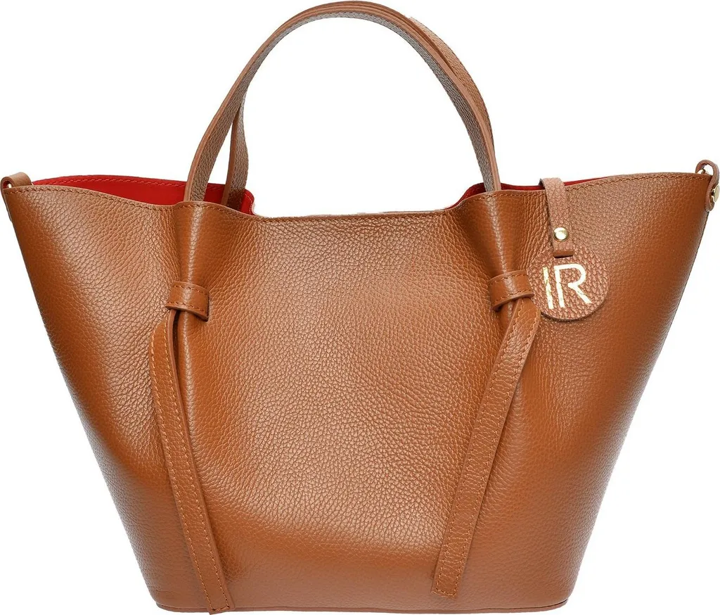 Sac en Cuir Véritable Cognac Isabella Rhea AW25 Finition Artisanale IR