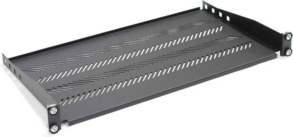 DIGITUS Étagère 1U 250mm RAL 9005 pour Armoire Réseau 19 Pouces Noire