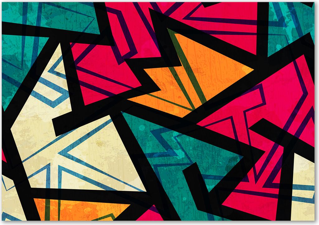 Tulup Glas-Bild - 100 x 70 - Wandbild aus Glas - Wandkunst - Wandbild hinter gehärtetem Sicherheitsglas - Sonstige - Geometrische Figuren - Mehr...