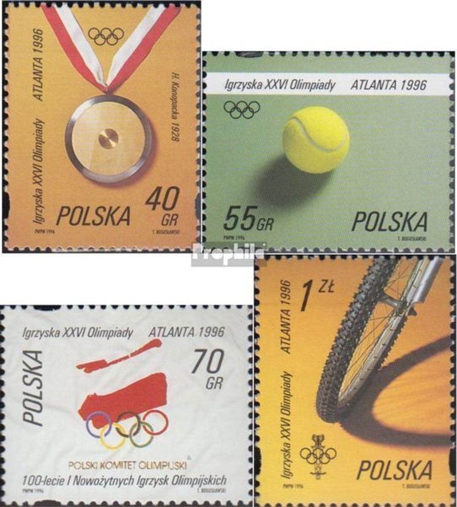 Briefmarken Polen 1996 Mi 3605-3608 (kompl.Ausg.) postfrisch Olympische Sommerspiele