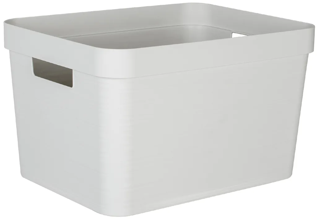 Bac de rangement 30L bleu avec couvercle EDA Stone pour maison et garage