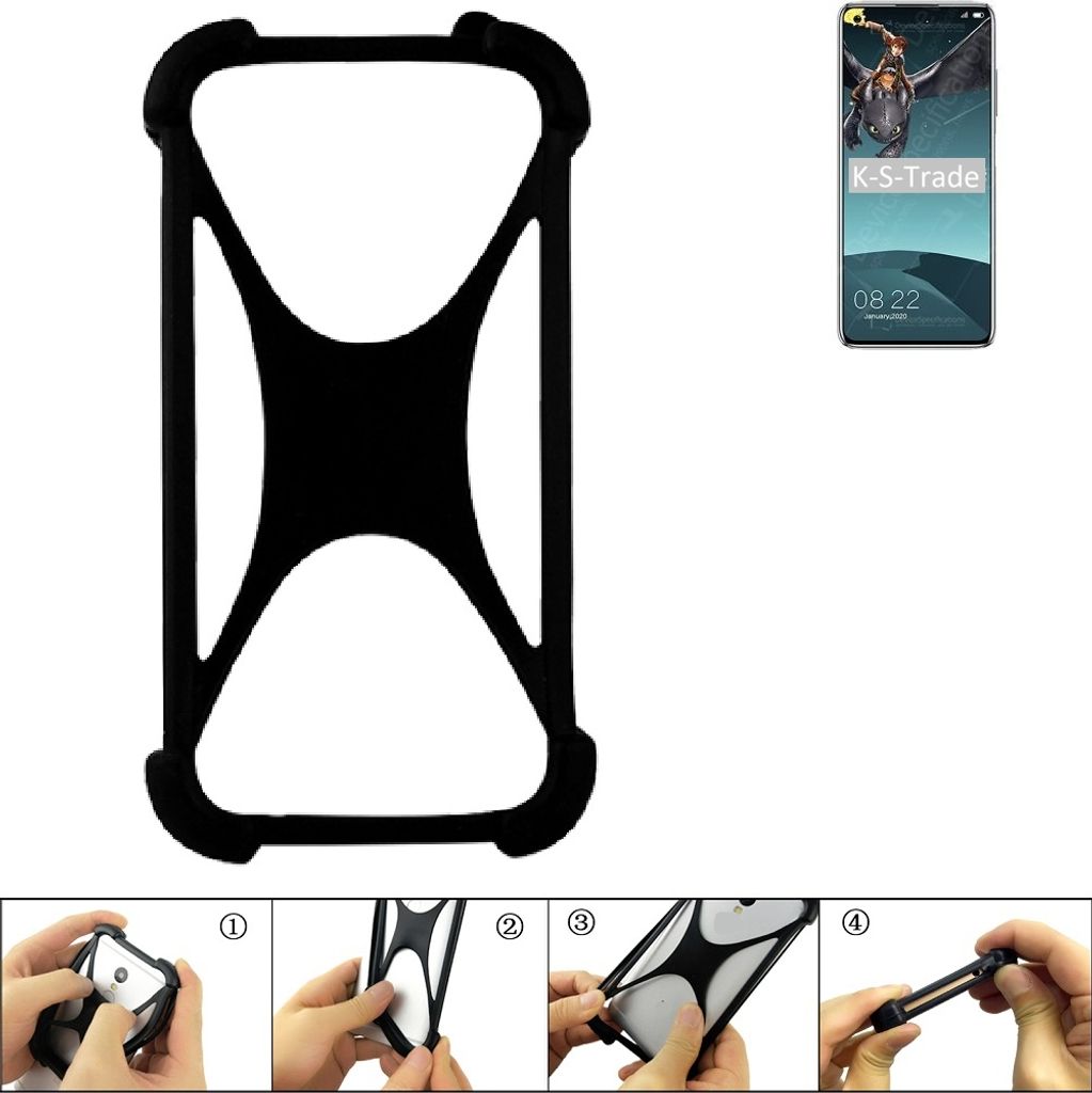 K-S-Trade Handy-Hülle Schutz-Hülle kompatibel mit Elephone E10 Pro Silikon Bumper TPU Softcase Smartphone Stoßschutz, schwarz
