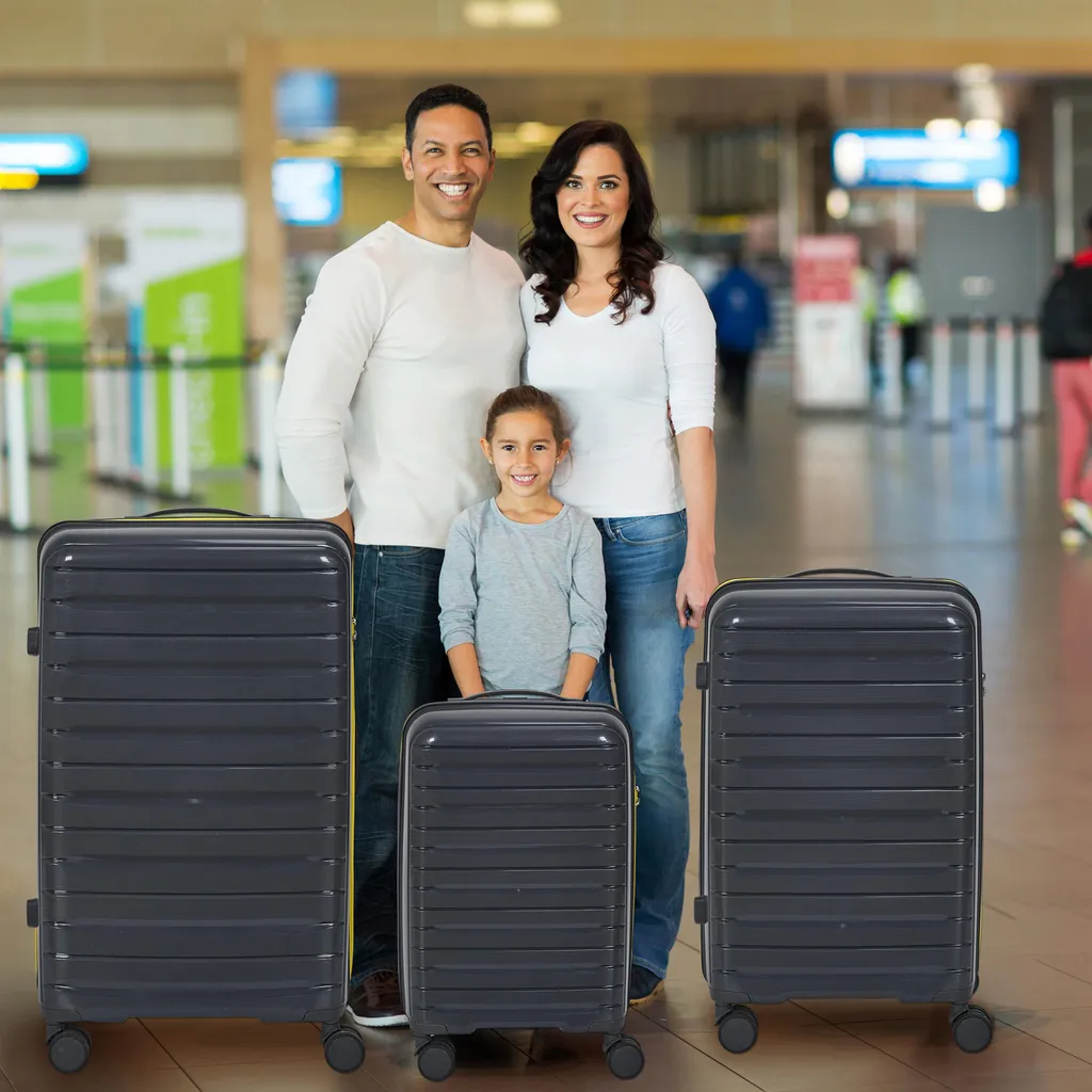 Valise Rome Gris Zip Jaune Fluo X3 : Retrouvez votre Bagage Rapidement