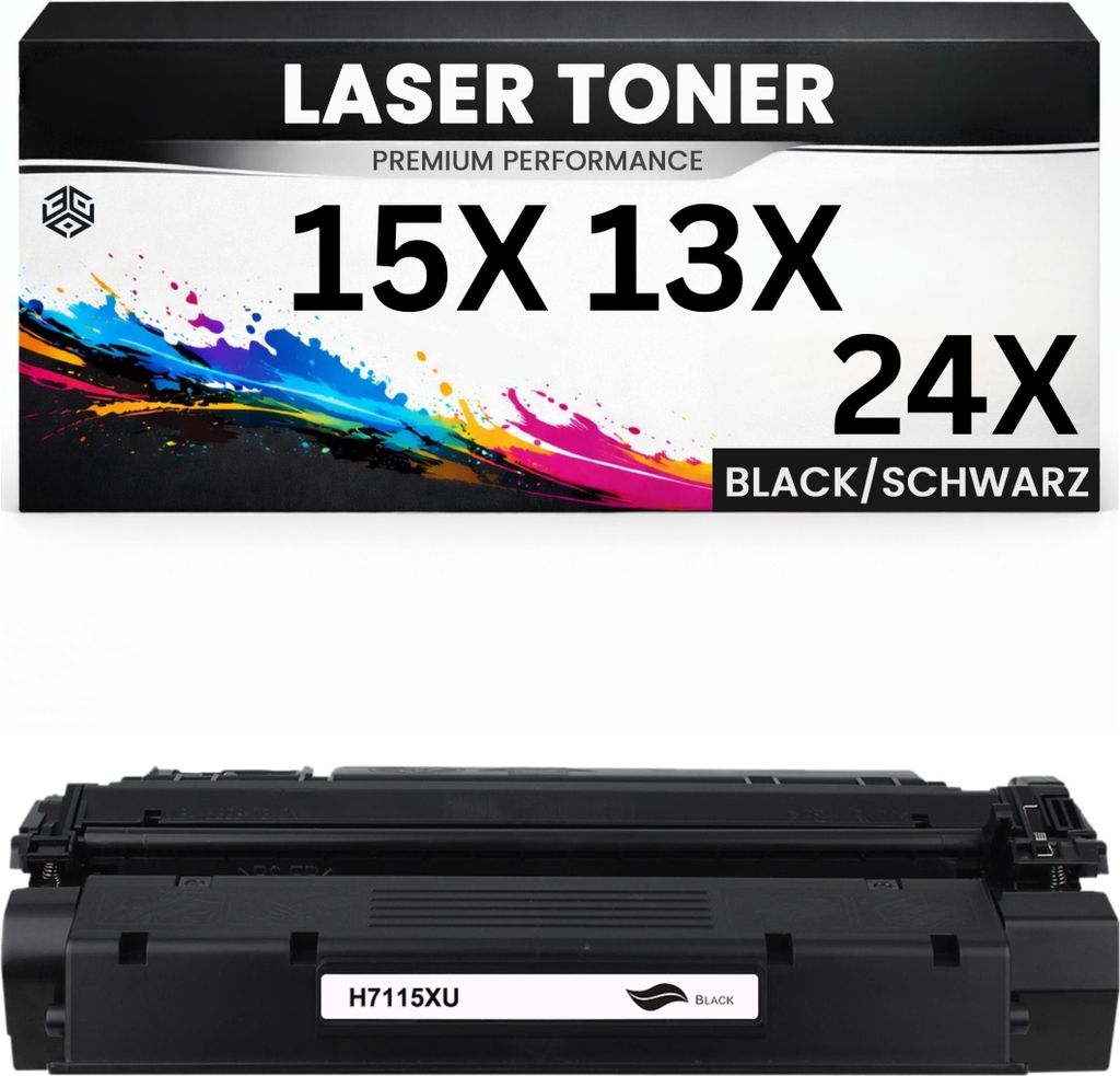 XXL Toner 15X / 13X 24X für HP Schwarz C7115X Q2613X Q2624X EP25 wie Original LaserJet 1000 1005 1150 1200 1200se 1220 1220se 1300 3300MFP 3320MFP