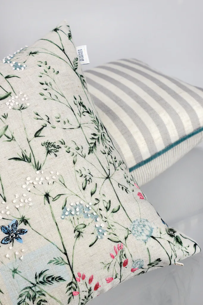Housse de coussin déco Herbarium 45x45 cm Schöner Wohnen Multicolore