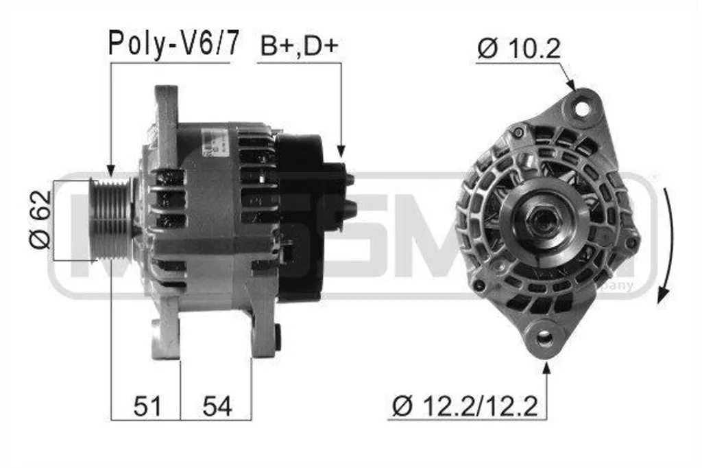Alternateur ERA 210631A pour Alfa Romeo 147 156 et Fiat Marea - OE 46428730