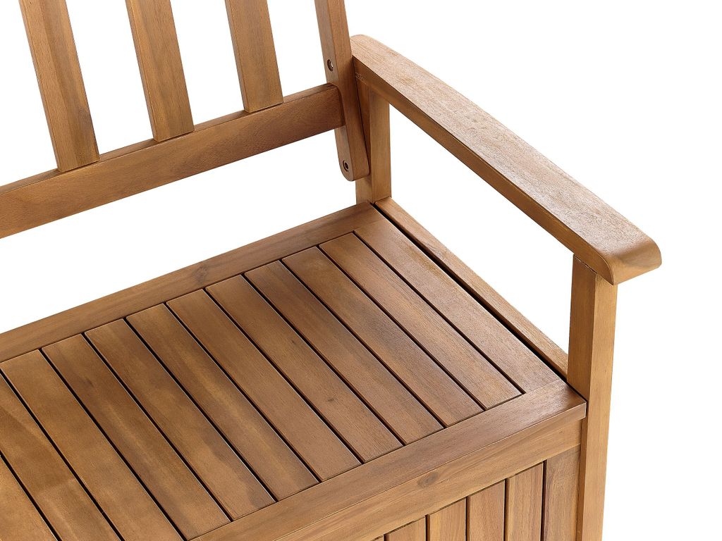 BELIANI 3-Sitzer Gartenbank Hellbrun Akazienholz 160 cm mit Produktbild 9