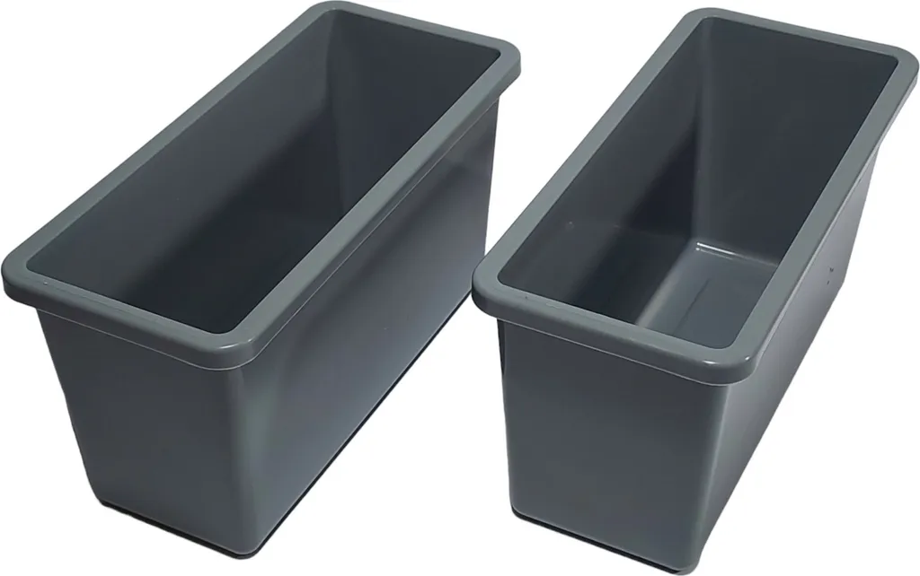 Système de tri des déchets 2 compartiments 60cm en polypropylène gris