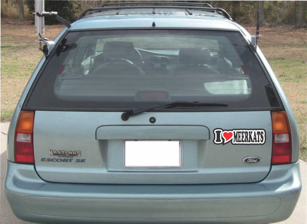 Autoaufkleber / Aufkleber / JDM - Die cut / Sticker fürs Auto mit Herz - 15 cm - I LOVE MEERKATS