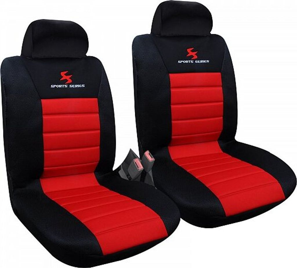 Rootz Car Seat Cover Set- Polyester Vordersitzschutz - Drachen Stickerei - Einfache Montage - 100% Polyester Schaumstoff - Universal Fit - 3-8mm Sc...