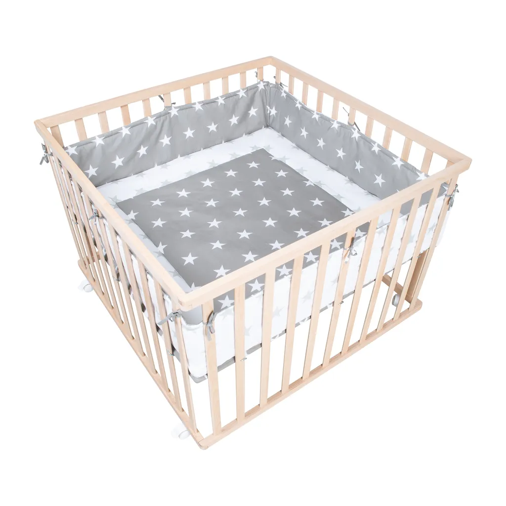 Parc Bébé Little Stars 100x100 : Sécurité Maximale et Confort Douillet