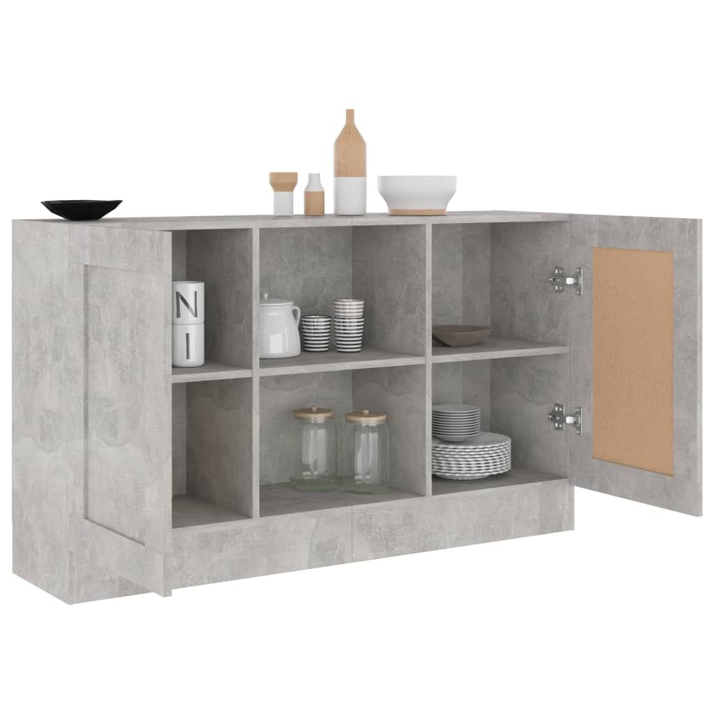 vidaXL Sideboard Betongrau 120x30,5x70 cm Holzwerkstoff Produktbild 