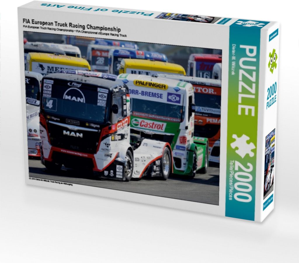 CALVENDO Puzzle European Truck Racing Championship 2000 Teile Puzzle quer | 2000 Teile Lege-Größe 90x67cm Foto-Puzzle für glückliche Stunden