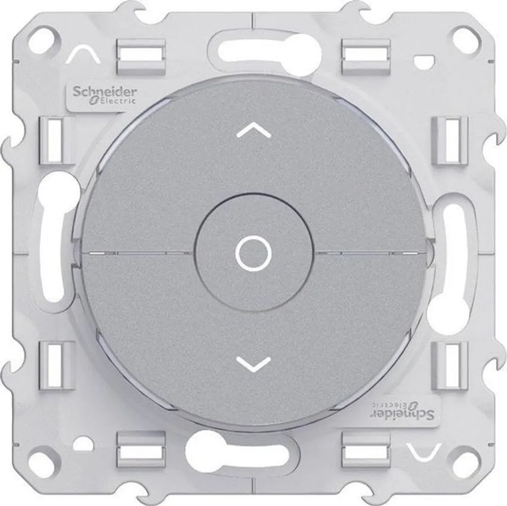 Interrupteur Volet Roulant Gris Aluminium - Commande Filaire Design Odace