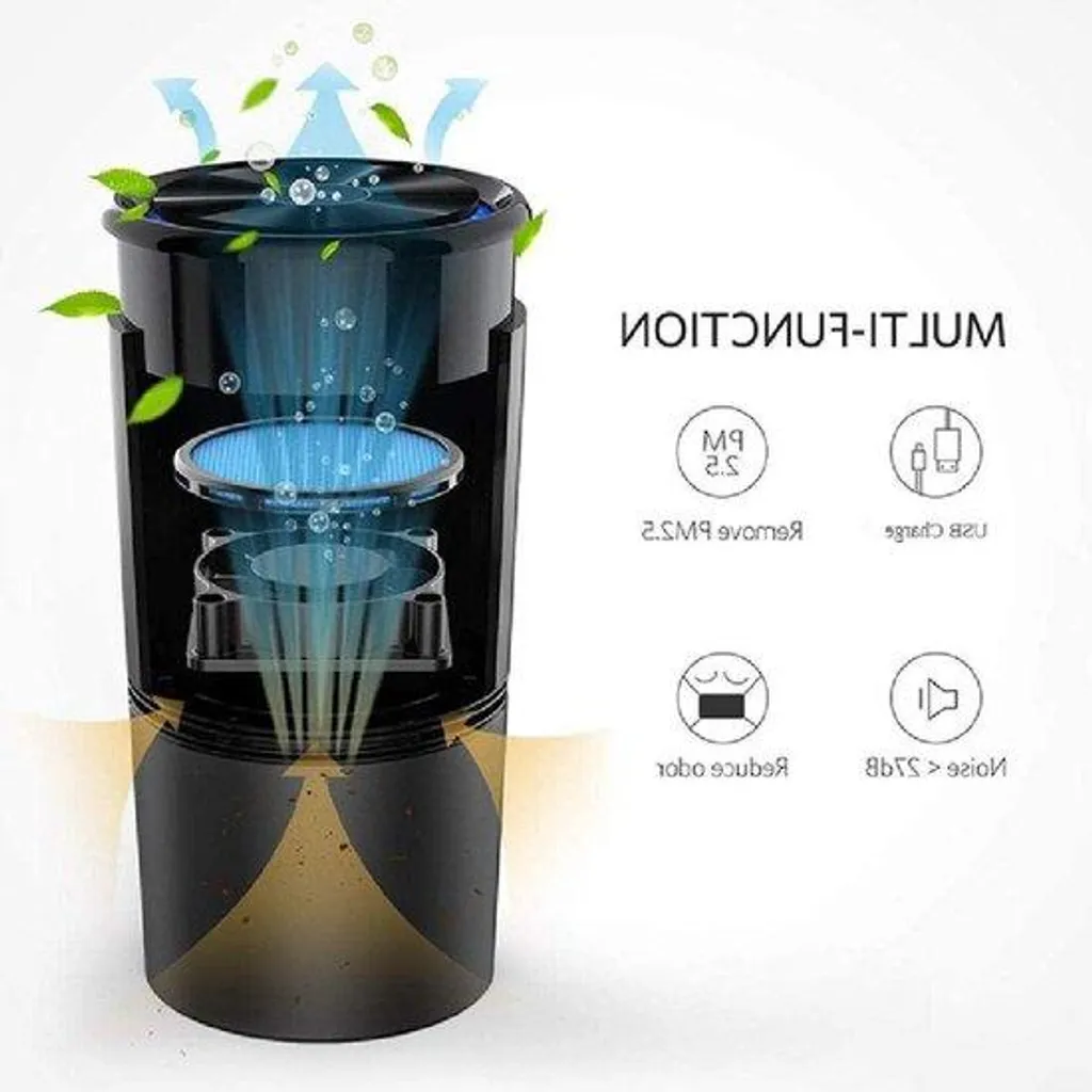 Purificateur d'air pour trajets longs avec humidificateur et USB double