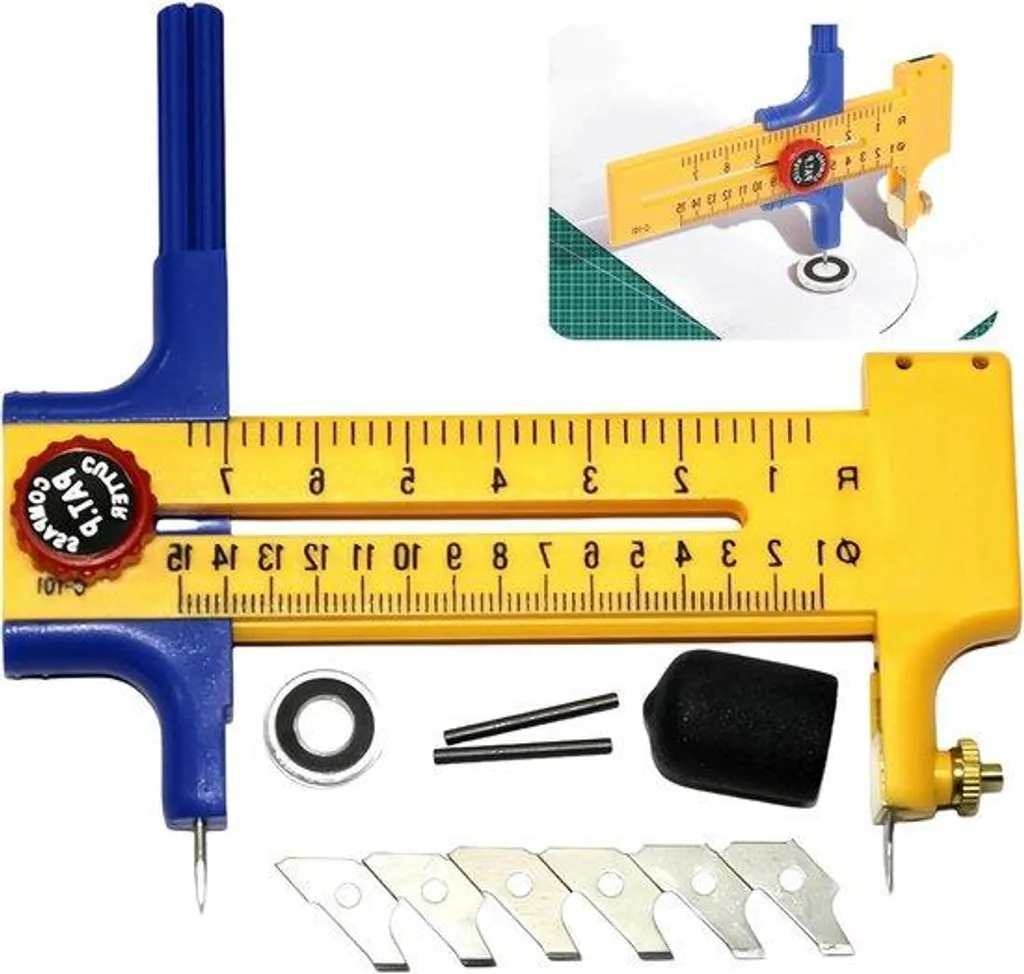 Cutter circulaire pour loisirs créatifs kit de 11 pièces diam 1 cm à 15 cm