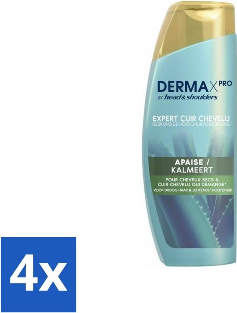 Head & Shoulders DermaX Pro Anti-Schuppen-Shampoo – Beruhigt – 470 ml - Vorteilspack - 4 Stücke