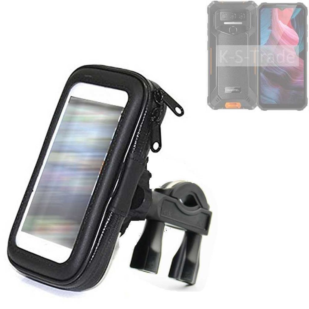K-S-Trade Fahrrad-Halterung kompatibel mit Oukitel WP32 Handy-Halterung Halter Lenkstange Fahrradhalterung Motorrad Bike Mount Wasserabweisend