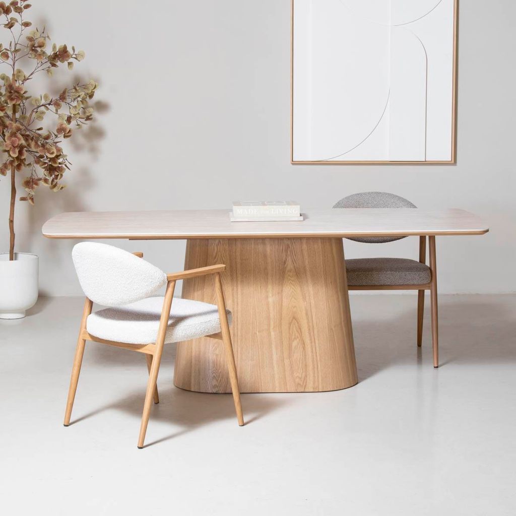 Giga Meubel Esstisch Thomas - Natur Keramik - 200x90x76cm