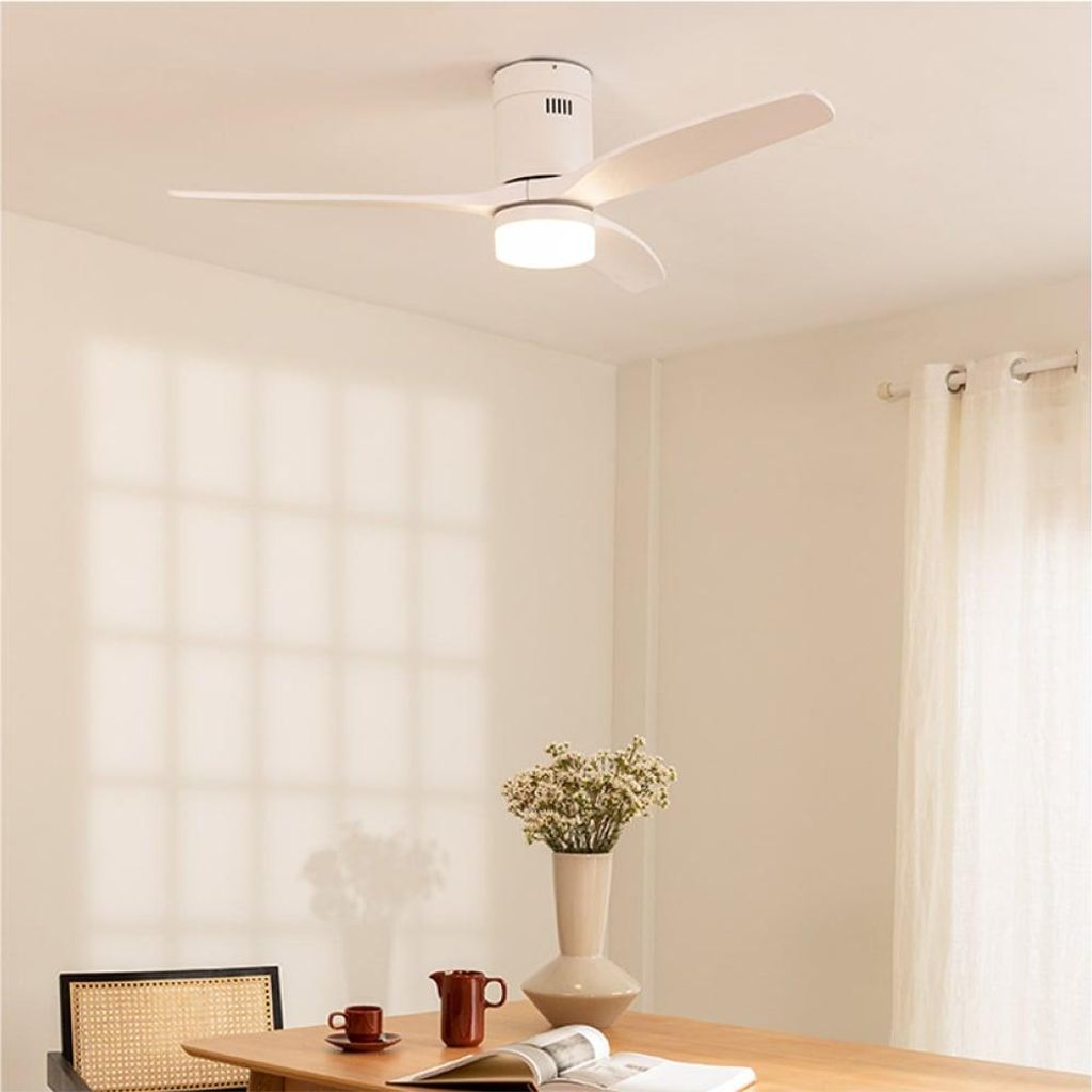 WIND CALM - Leiser Deckenventilator 40W mit technischen Produktbild 