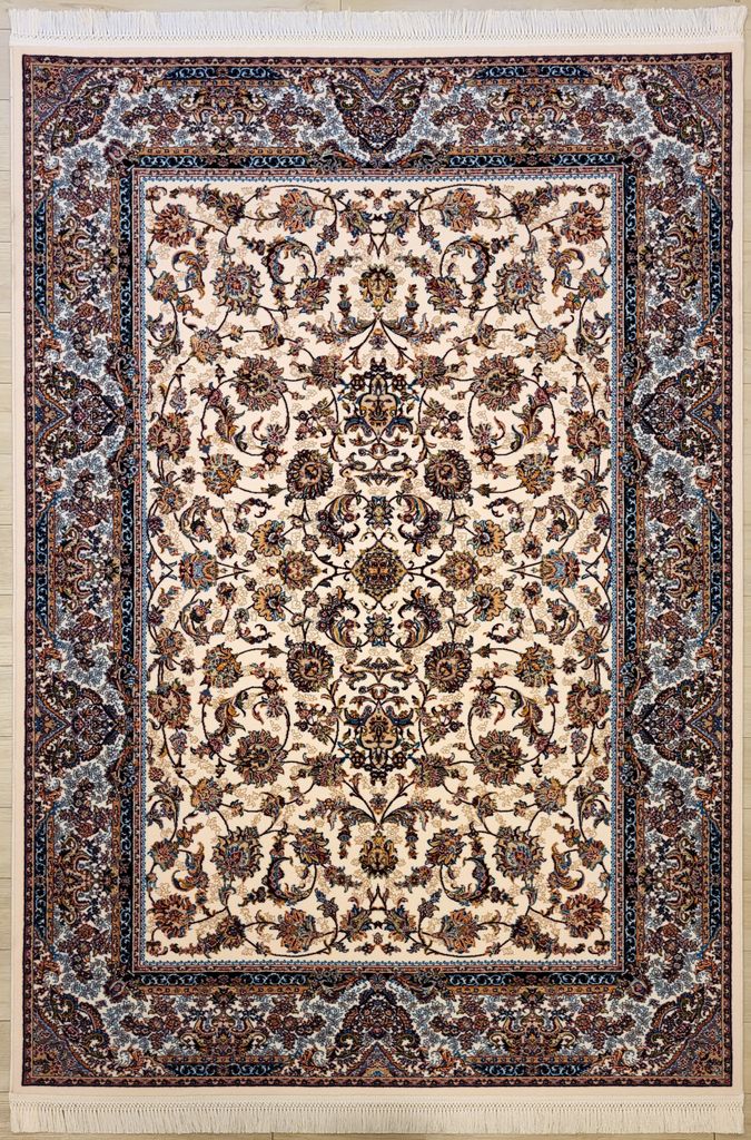 Teppich DESIGN IRAN 77847 2,38 M PKT | Farbe: Creme; Größe: 150x225 cm | strapazierfähig und leicht zu reinigen | Wohnzimmer | Schlafzimmer