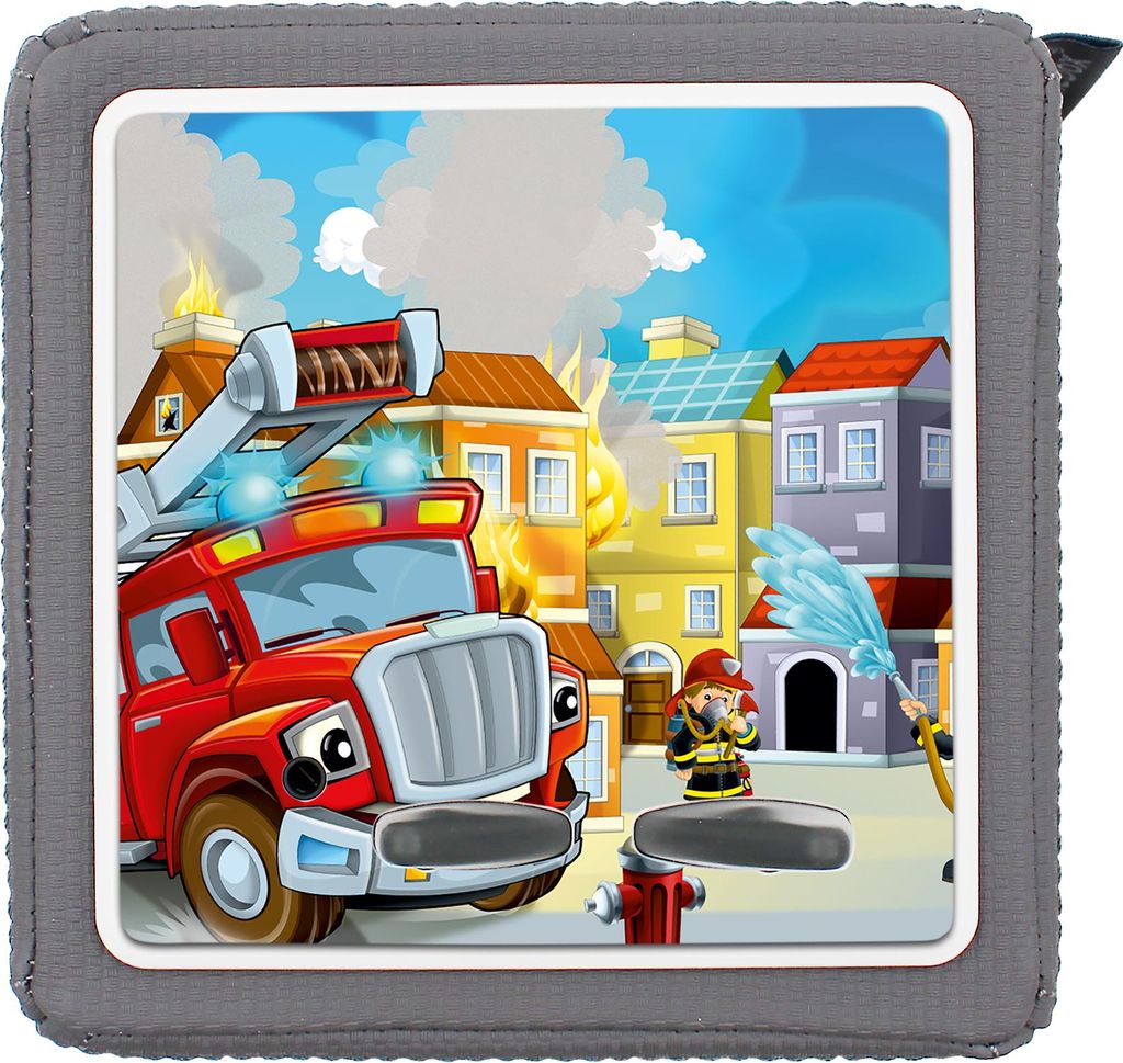 Schutzfolie kompatibel mit Toniebox 1 passgenaue Folie mit Motiv matt Zubehör selbstklebendes Schutzcover Kratzschutz für Musikbox Y031-24 Feuerwehr