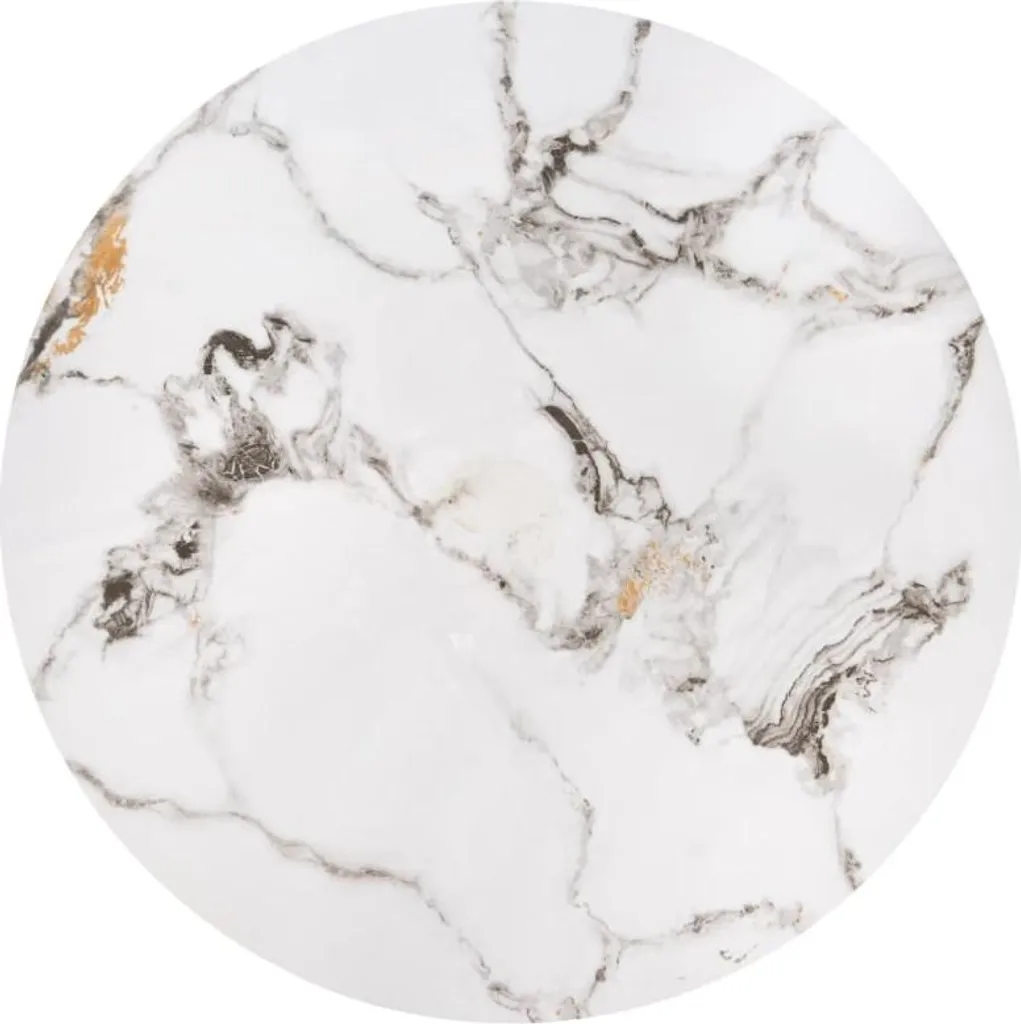 Ensemble de 3 tables GILDA gigognes effet marbre blanc et noir chic