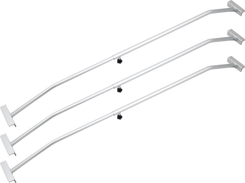 Bituxx 3er Set Anhänger Flachplanenbügel 100 - 145 cm Aluminium MS-19624
