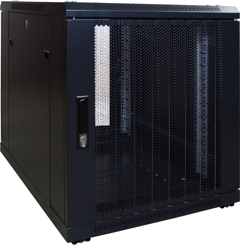 DSIT 12 HE, kleiner Serverschrank, mit perforierter Fronttür (BxTxH) 600 x 600 x 720 mm (DS6612PP-MINI)