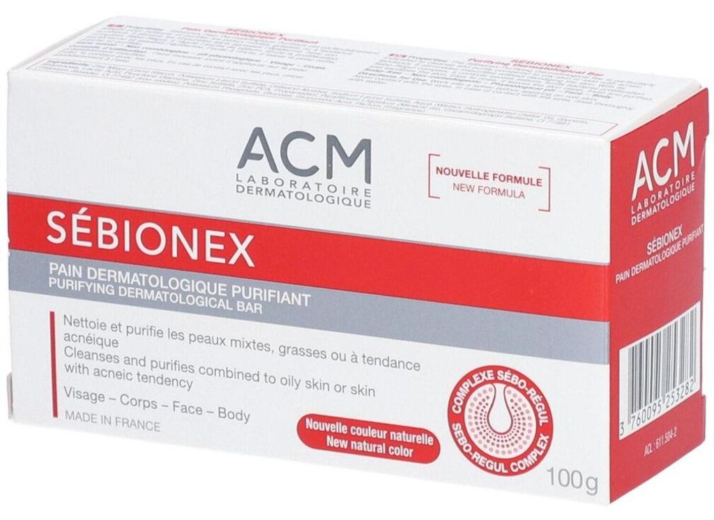 Laboratoire ACM, Sebionex, oczyszczające mydło do twarzy, Zdjęcie produktu 