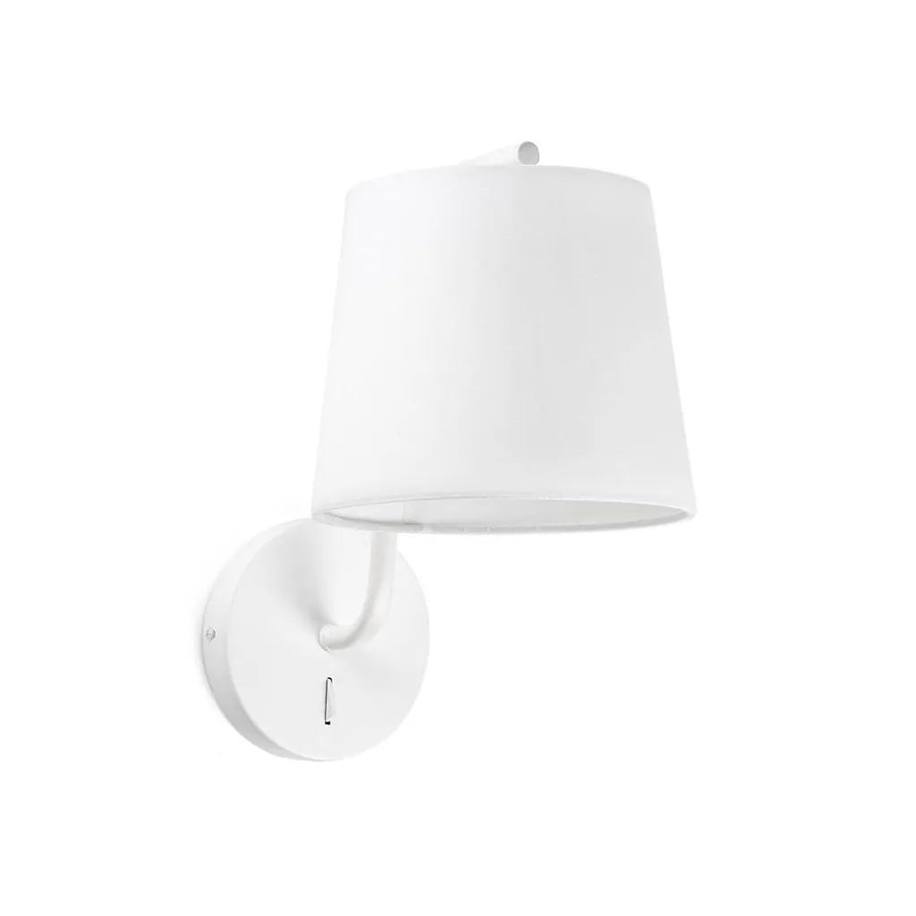Applique murale blanche Berni 1 lumière H32 pour intérieur moderne