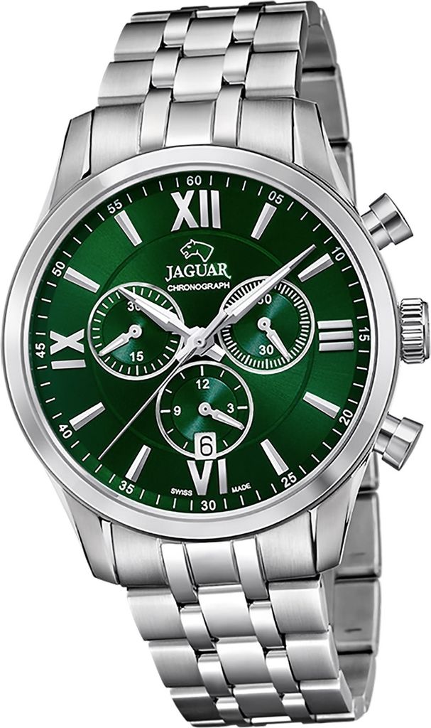 Jaguar Edelstahl Herren Uhr Analog Luxus Armbanduhr silber Acamar D2UJ963/3