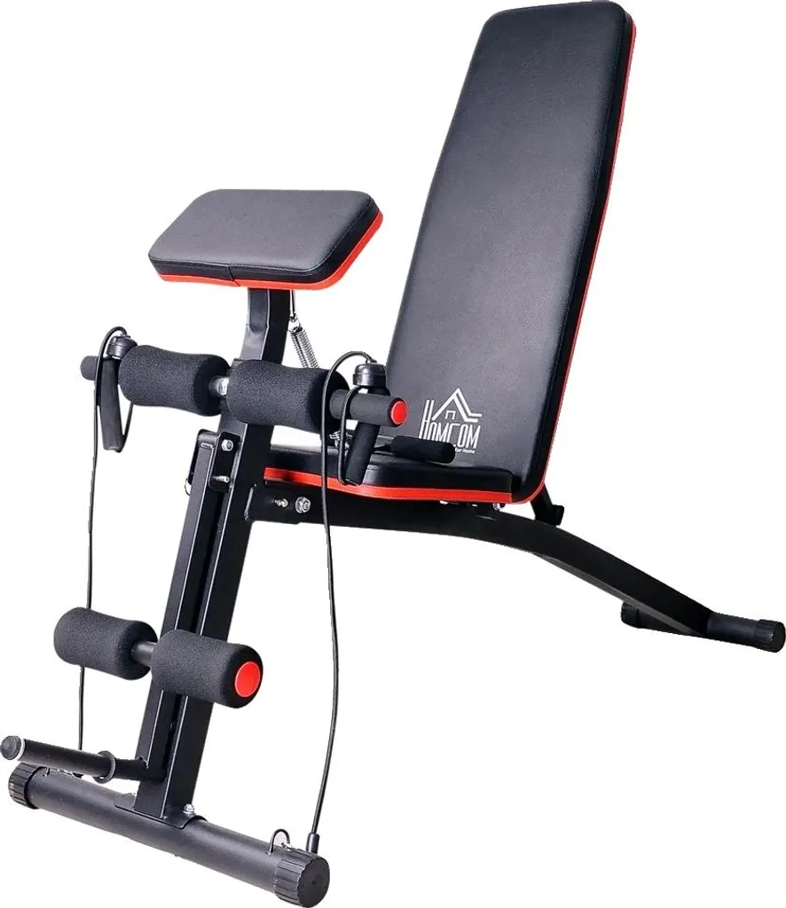 Banc de musculation inclinable pour entraînement complet à domicile - Noir
