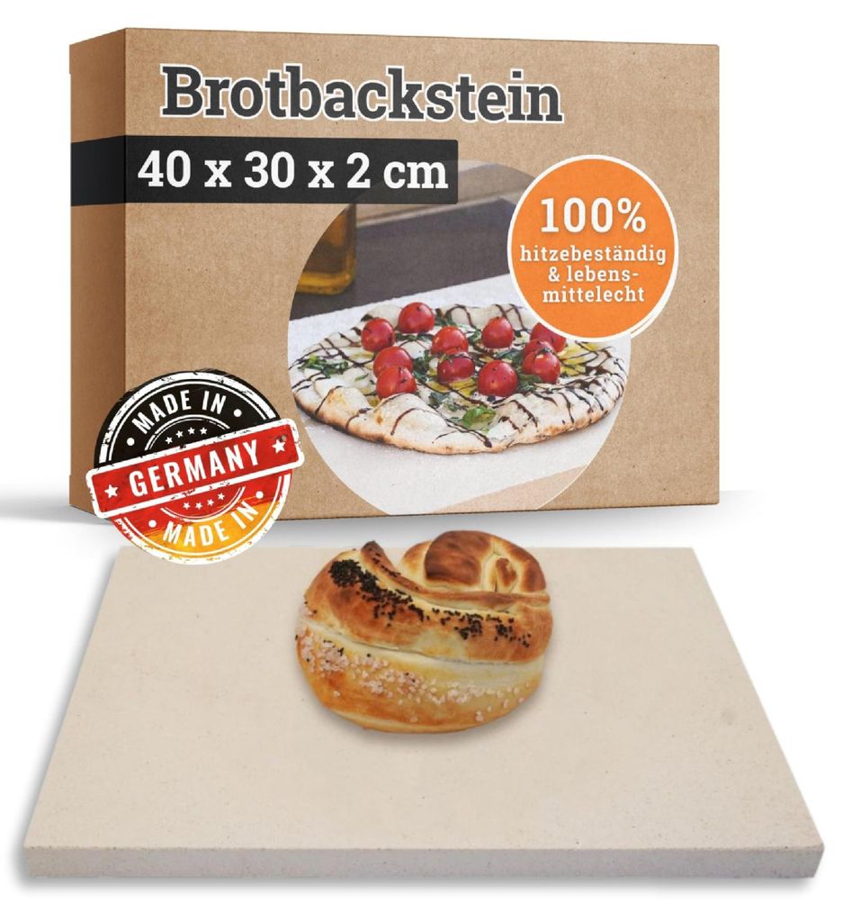 Brotbackstein 40 x 30 x 2 cm Schamotte Produktbild 