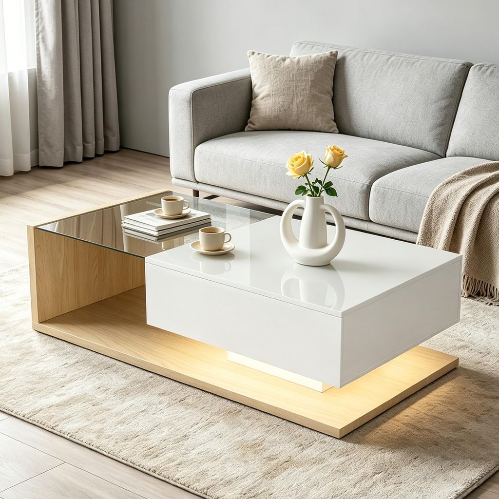 MODFU Couchtische Weiß mit Produktbild 