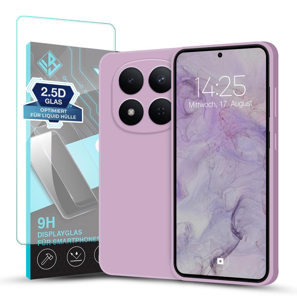 Hülle für Xiaomi Redmi Note 15 Pro 5G mit 9H Displayglas Produktbild 