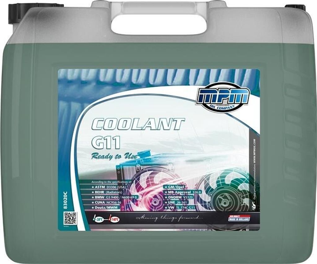 MPM G11 Kühlmittel Kühlerfrostschutz 20L Grün -38°°C Produktbild 