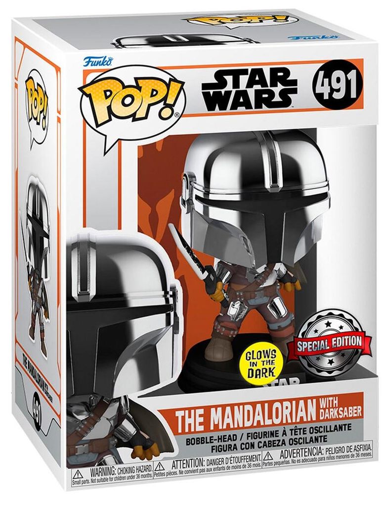 FUNKO POP! The Mandalorian with Dark Saber, Sběratelská Obrázek produktu 