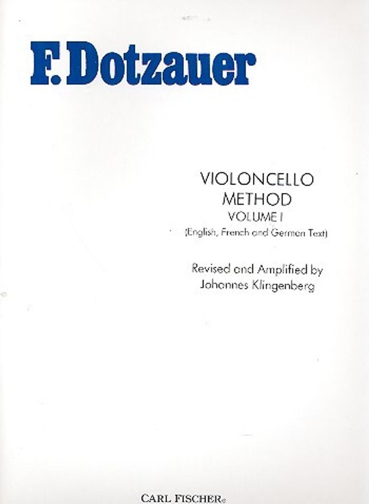 Violoncello Method vol.1 (English, French and German Text)