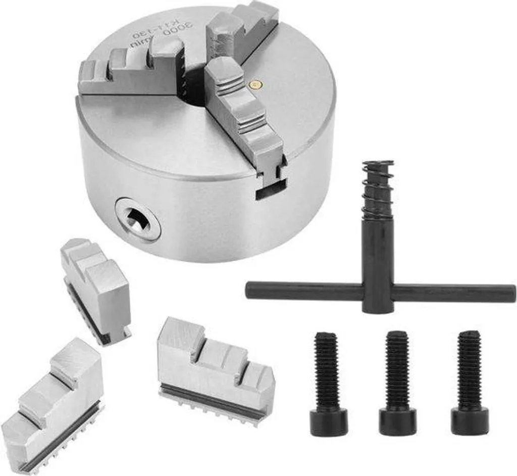 Mandrin de tour 130mm pour usinage cylindrique, centrage automatique rapide