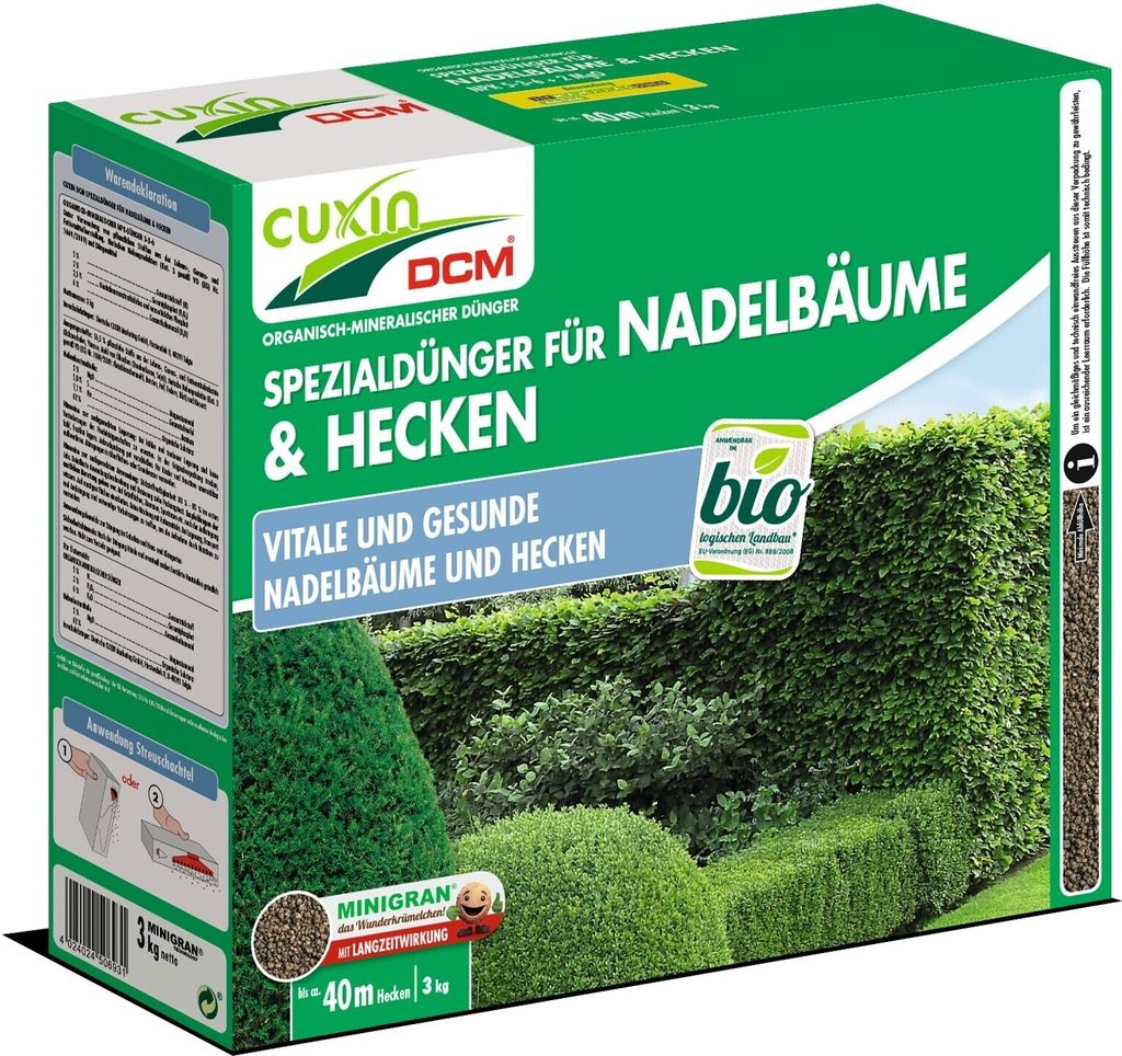 CUXIN DCM Nadelbaum- & Hecken-Dünger 3 kg Produktbild 
