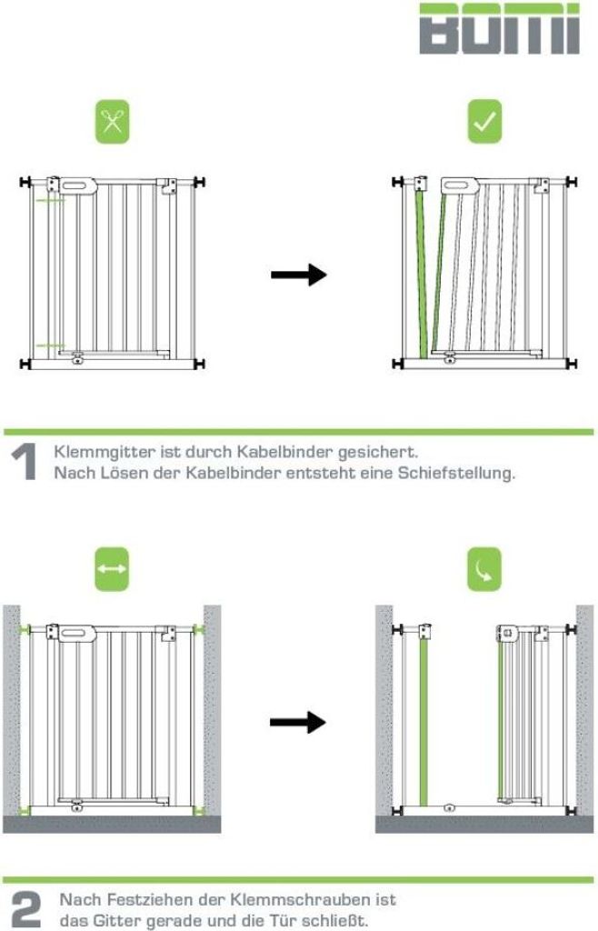 BOMI® Türschutzgitter Ohne Bohren 63-251 cm | 90° Produktbild 5