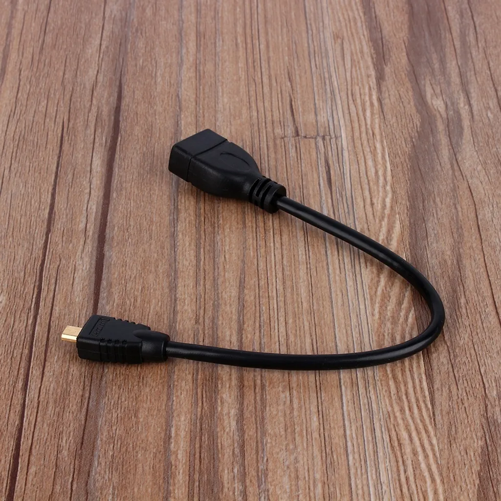 Adattatore micro HDMI maschio a HDMI femmina, convertitore micro HDMI maschio a HDMI femmina, cavo micro HDMI maschio a HDMI femmina, cavo micro HDMI maschio a HDMI femmina, cavo di prolunga HDMI, cavo di prolunga adattatore HDMI - 3